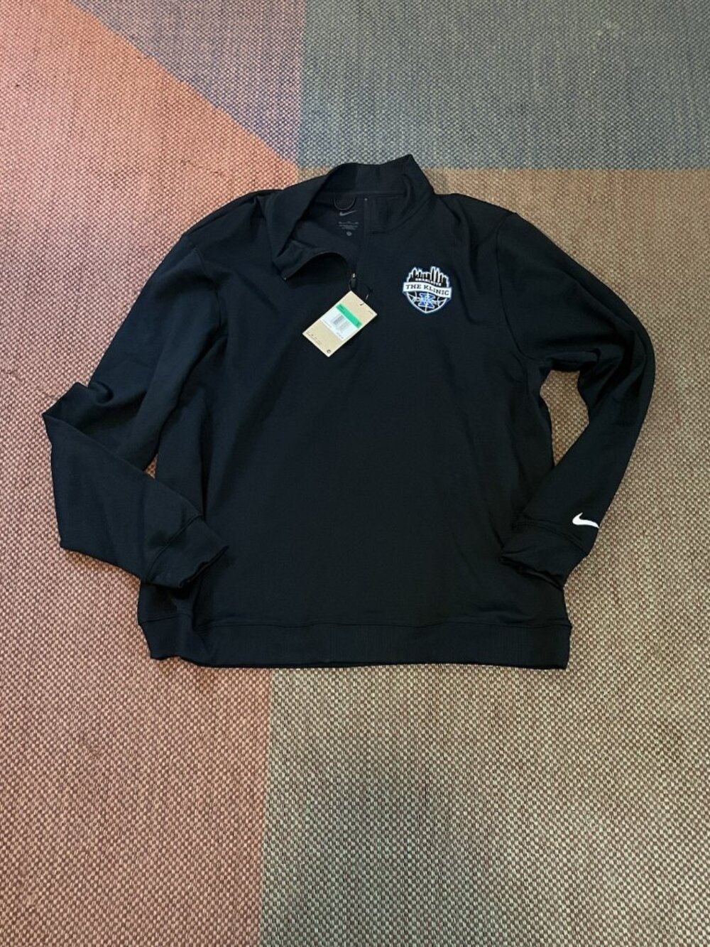 Nike Dri Fit K Academy “The Klinic” XL Black Vented Quarter Zip - Duke MSRP 120